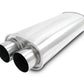 Vibrant Streetpower Oval Muffler 3.0in Dual Inlet/Outlet 18in Body Length