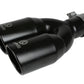 aFe Takeda 304 Stainless Steel Clamp-on Exhaust Tip Black 2-1/2ininlet x 3-1/2in Outlet X 12in L
