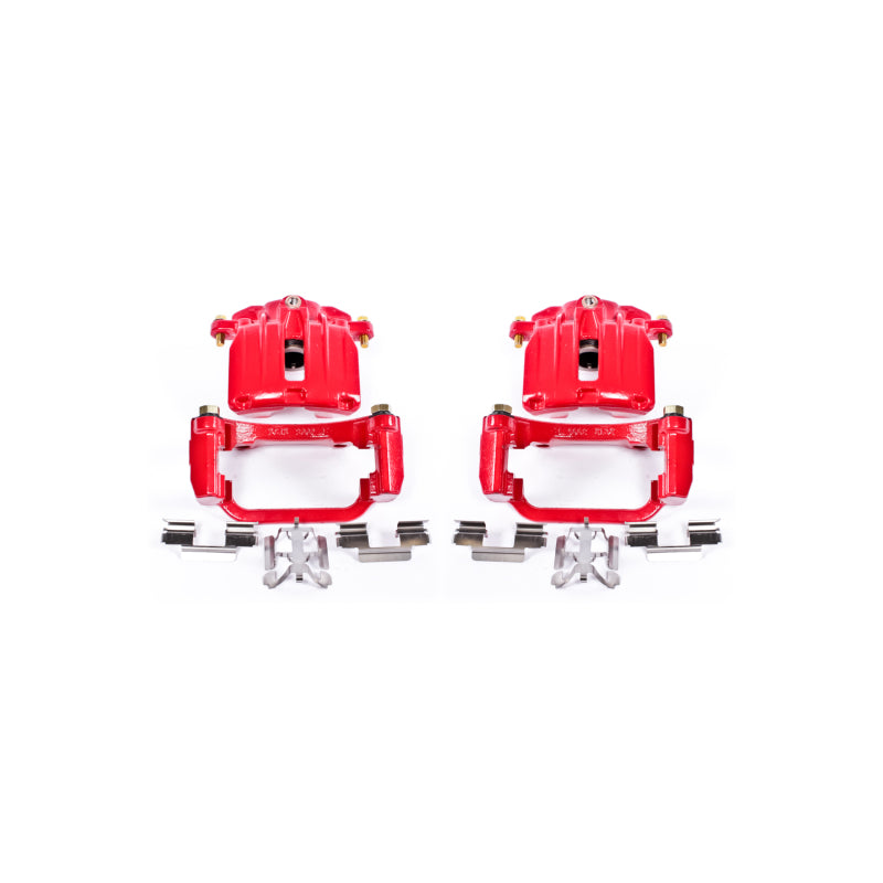 Power Stop 04-05 Cadillac DeVille Rear Red Calipers w/Brackets - Pair