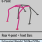 Cusco SFTY21 4-Passenger 6pt BLK Around Dash Roll Cage 08-16 Hyundai Genesis Coupe (S/O/No Cancel)
