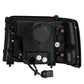 AlphaRex 92-96 Ford F-Series/Bronco NOVA-Series LED Proj Headlight Bk w/Actv Light SeqSig & SBDRL