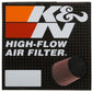 K&N Universal Chrome Filter-Oval Tapered 4in Flg ID x 5.375in Base O/S W x 3.313in Top O/S W