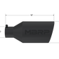 MBRP Universal Tip 8in O.D. Rolled End 4in inlet 18in length Black