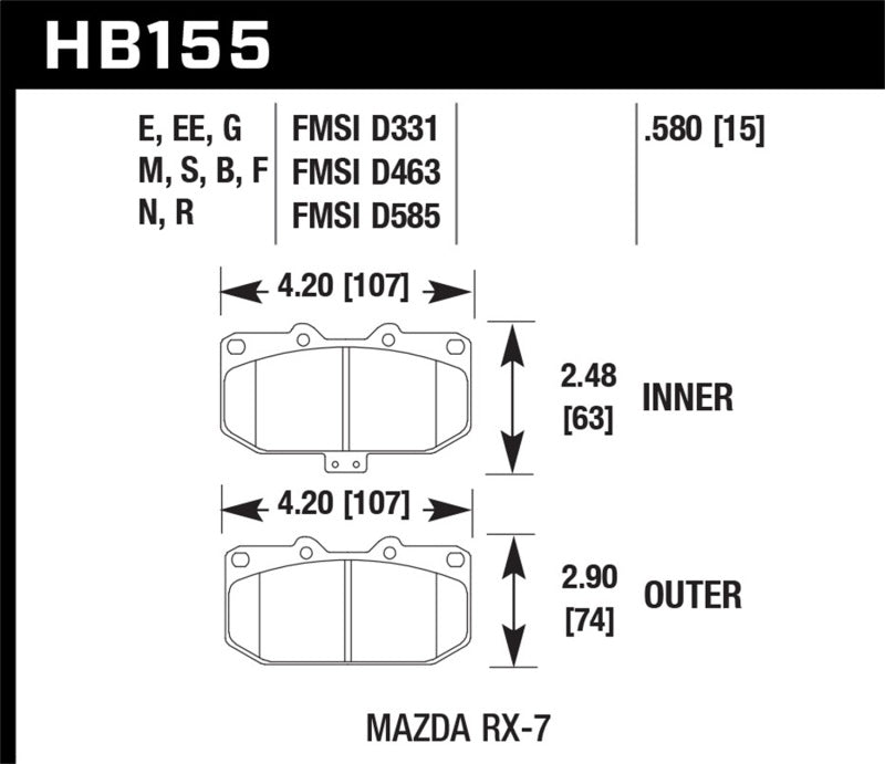 Hawk Performance DTC-30 Motorsports Brake Pads