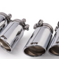 Remus 2014 BMW X4 F26 84mm Angled/Angled Rolled Edge Chrome Tail Pipe Set (Quad Tips)