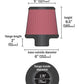 K&N Filter Universal X Stream Clamp-On 2 3/4 inch Flange 6 inch Base  5 inch Top 6 1/2 inch Height