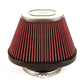 K&N Universal Chrome Filter-Oval Tapered 4in Flg ID x 5.375in Base O/S W x 3.313in Top O/S W