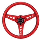 NRG All Aluminum Steering Wheel 330mm - Heart Cut Out- Ergonomic Grip- Anadized Red