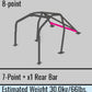 Cusco Steel Roll Cage 8 Point 2 Passenger Through Dash 2015 Subaru WRX / STI