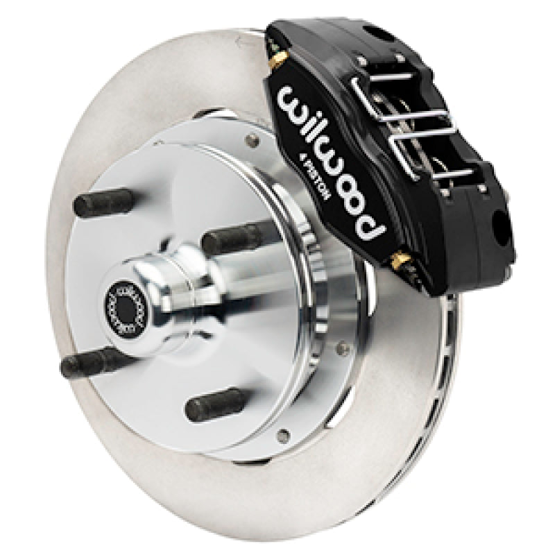 Wilwood 73-76 Porsche 914 Front Powerlite Brake Kit Slotted - Black