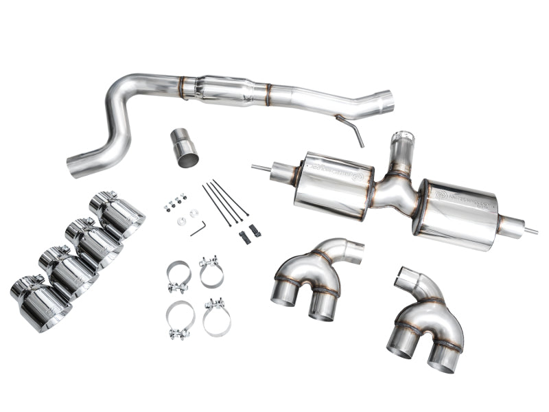 AWE MK8 Volkswagen Golf R Touring Edition Exhaust - Chrome Silver Tips