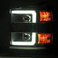 AlphaRex 15-19 Chevy Silverado 2500/3500 LUXX-Series Proj. Headlights Blk w/Actv SeqSig & SBDRL
