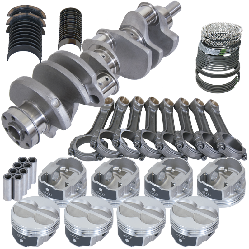 Eagle Ford 351W 4.000in Crank 6.200in I-Beam Rods -11cc Flat Top 4.000in Pistons Rotating Assembly