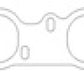 Cometic Ford 385 Series V8 .060in Fiber Intake Manifold Gasket Set - 2.240in x 2.613in Oval Port