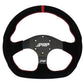 PRP Suede D-Shape Steering Wheel - Red