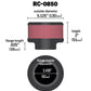 K&N Universal Chrome Filter 2.438in Flange ID x 5.125in OD x 2in H