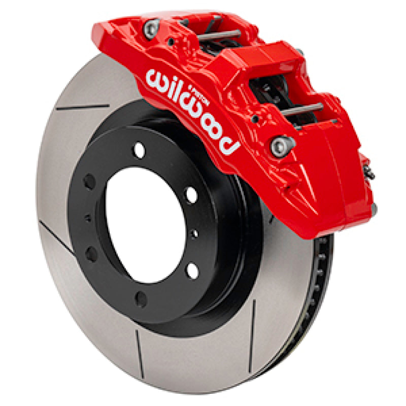 Wilwood - 15-21 Toyota Tacoma Aero6-DM Front Brake Kit 13.31 Rotor - Red w/Lines