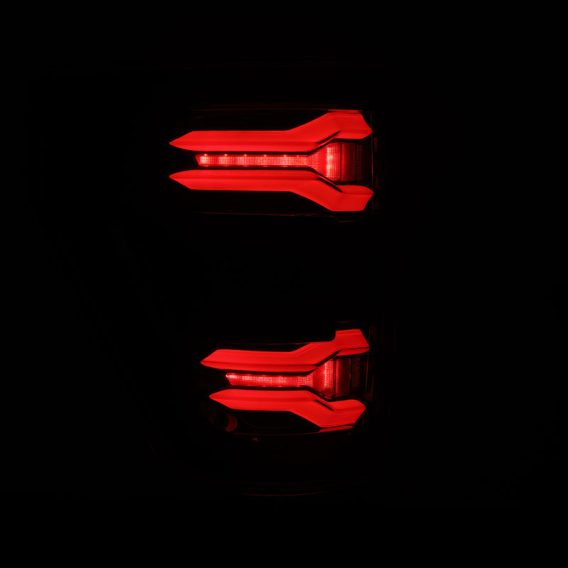 AlphaRex 21-23 Ford F-150 LUXX LED Tailights - Black w/ BLIS