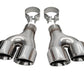 Corsa 11-21 Jeep Grand Cherokee Twin 2.5in Inlet / 4in Outlet Polished Pro-Series Tip Kit