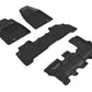 3D MAXpider 2007-2013 Acura MDX Kagu 1st & 2nd & 3rd Row Floormats - Black