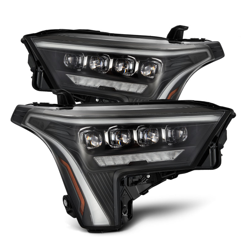 AlphaRex 22-23 Toyota Tundra/Sequoia LED Proj Headlights Black w/ Seq Activ Light/Seq Signal & DRL