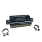 Kooks 2.5in Oval Clamp In Muffler 12in Long Body Polished Stainless Steel