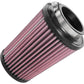 K&N Universal Rubber Filter 2-1/2in Flg / 4-1/2in OD B / 3-1/2in OD T / 6in H - Black Top