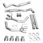 AWE 2024 Ford Mustang GT Fastback S650 RWD Track Edition Catback Exhaust w/ Quad Chrome Silver Tips