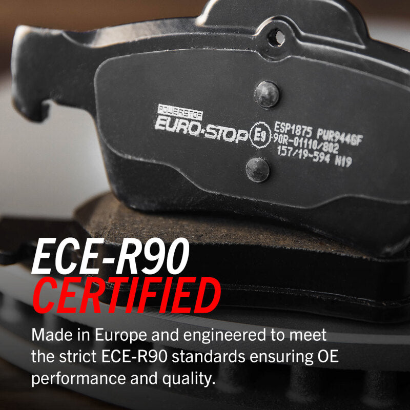 Power Stop 13-14 Audi A8 Quattro Euro-Stop ECE-R90 Front Brake Pads