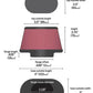K&N Universal Rubber Filter 2.125in Flange ID/3in x 4in Tapered Oval/2.75in Height (4 Filters)