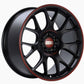 BBS CH-R Nurburgring Edition 18x8.5 5x112 ET47 Satin Black/Red Lip Wheel - 82mm PFS/Clip Req.