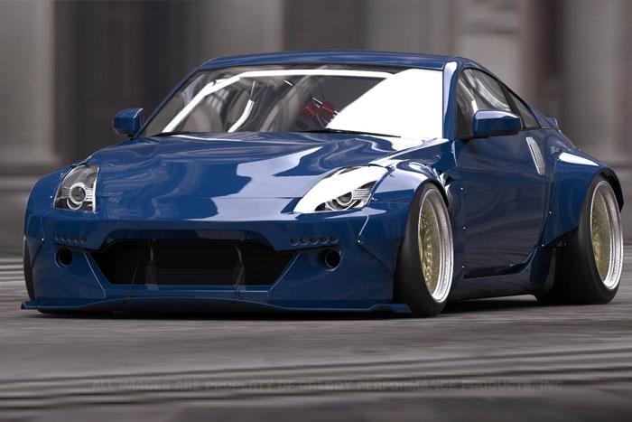 GReddy 03-08 Nissan 350z Rocket Bunny Duck-Tail Rear Wing Ver. 2