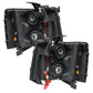 Oracle Lighting 07-13 Chevrolet Silverado Assembled Halo Headlights Round Style - Blk Housing -Blue