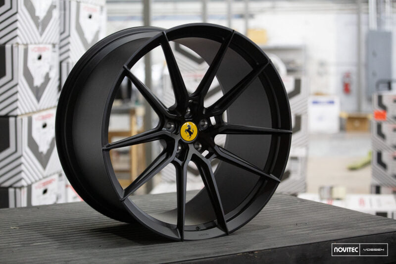 Vossen x Novitec NF9 21x9.5 ET:38 Satin Black Ferrari 296 Front Wheel