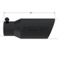 MBRP Universal Angled Rolled End Tip 4in OD / 2-3/4in Inlet / 10in Length - Black