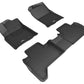 3D MAXpider 2018-2020 Toyota Tacoma Double Cab Kagu 1st & 2nd Row Floormats - Black