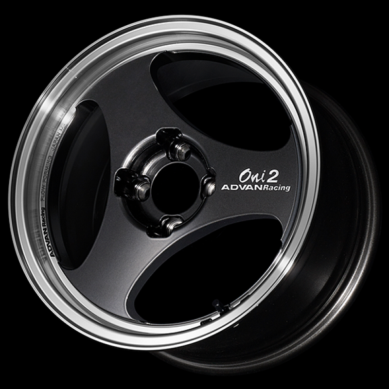 Advan ONI2 15x5.5 / +45 Offset / 4-100 / 63mm Bore / Machining & Black Gunmetallic