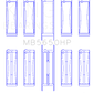King Ford 370/429/460 16V OHV (Size .001) Crankshaft Main Bearing Set
