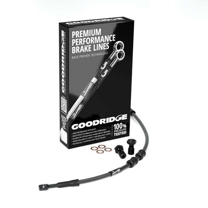 Goodridge 18-22 HD FLTRXSE (w/ABS) +2in Front Brake Line Kit - Black