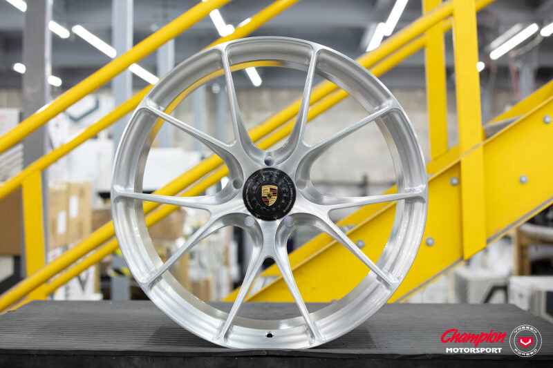 Vossen X Champion RS74 21X12 / ET45 / Brushed Gloss Clear Wheel / Centerlock / 911 GT3 992 - Rear