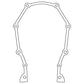 Cometic Chrysler B/RB - Gen-2 Hemi V8 Timing Cover Gasket .031 Fiber - 10 Pack