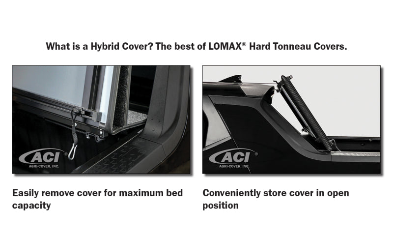 Access 2022+ Hyundai Santa Cruz 4ft Box LOMAX Trifold Bed Cover - Black Diamond Mist