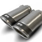 Remus Stainless Steel 84mm Angled Polished w/Carbon Ring Tail Pipe Set (Pair)