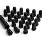 ICON Alloys Lug Nut Kit Black - 1/2in - 24 Lug Nuts w/ Key