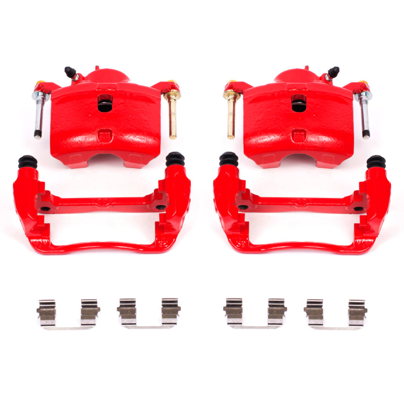 Power Stop 13-15 Acura ILX Front Red Calipers w/Brackets - Pair