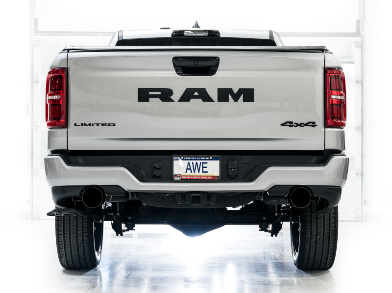 AWE 25+ RAM 1500 3.0TT 0FG Catback Touring Exhaust - Diamond Black Tips