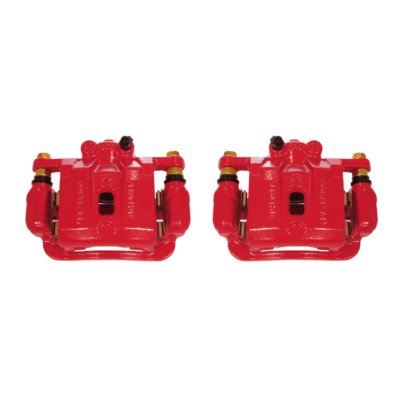 Power Stop 10-16 Hyundai Genesis Coupe Rear Red Calipers w/Brackets - Pair