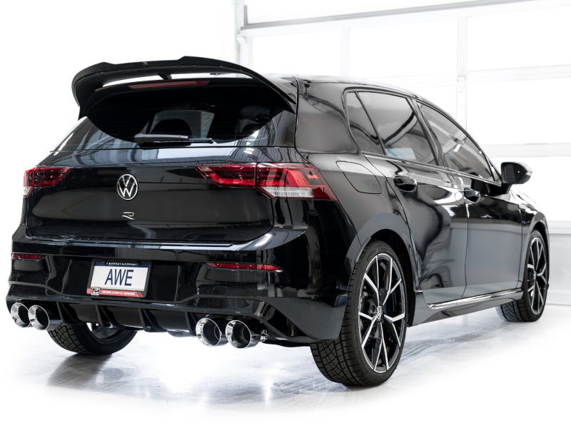 AWE MK8 Volkswagen Golf R Touring Edition Exhaust - Chrome Silver Tips