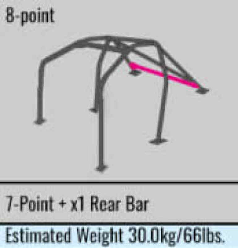 Cusco SFTY21 2-Pssgr 8-PT BLK Around Dash Roll Cage Toyota Chaser JZX100 w/o Sunroof (S/O/No Cancel)