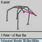 Cusco SFTY21 2-Pssgr 8-PT BLK Around Dash Roll Cage Toyota Chaser JZX100 w/ Sunroof (S/O/No Cancel)